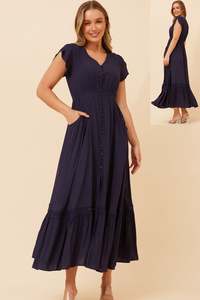 Dusky Maxi Dress | Navy