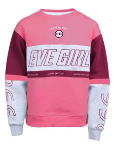 Alpine Panelled Crew / Pink | Eve Girl