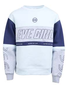 Alpine Panneled Crew / Blue | Eve Girl