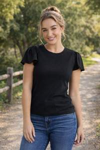 Elle Rib Tee | Foxwood