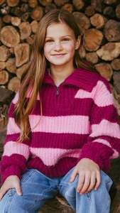 Best Selling: Daria 1/4 Zip Knit / Cranberry | Eve Girl