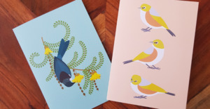 Products: Bird Gift Cards by Rebecca Tiana - Kohab
