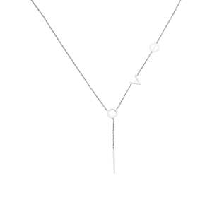 Fashion Jewellery: Stainless Steel Lariat Style Bar Necklace