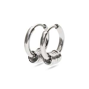 Fashion Jewellery: Stainless Steel Sleeper Multi Ring Earrings