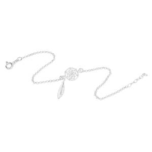 Silver Anklets: Sterling Silver Dream Catcher & Feather Anklet