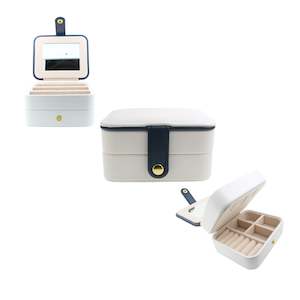 Travel Jewellery Box White