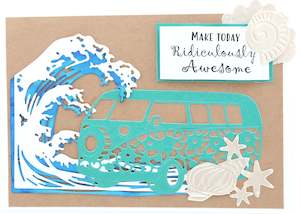 Gifts: Hand Made Card- Awesome Kombi Van