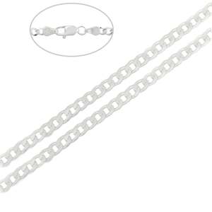 Sterling Silver Heavy Curb Chain 50cm