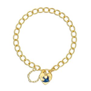 Childrens Jewellery: Traditional Bluebird Curb Bracelet Gold Plated