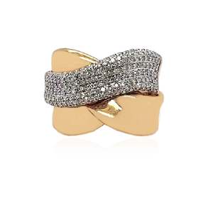 Made To Order: 18ct Rose Gold Micropave Diamond Dress Ring 1.372 TW