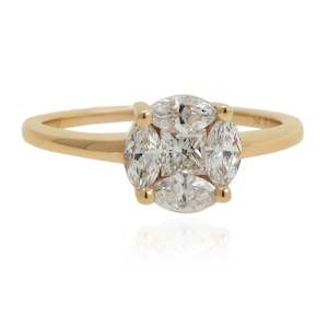 Made To Order: 18ct Rose Gold 4 Claw Tension Set Diamond Ring .70ct TW