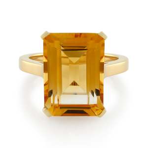 Made To Order: 14ct Yellow Gold Citrine Ladies Ring 6.5ct