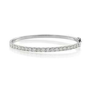 9ct White Gold Diamond Bangle 2.40ct TW