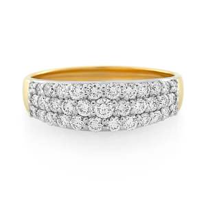 Made To Order: 18ct Yellow Gold Diamond Dress Ring 1.02ct TW