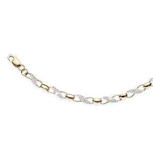 9ct Diamond Set Infinity Bracelet