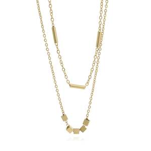 Petites: Stainless Steel Gold 2 layer Chain