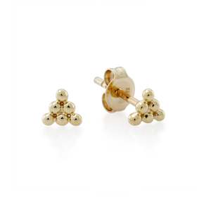 Petites: 9ct Gold Petite Pyramid Ball Stud Earring