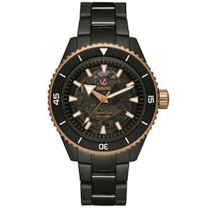 Branded Watches: RADO Captain Cook 43mm Black Ceramic High Tech Watch