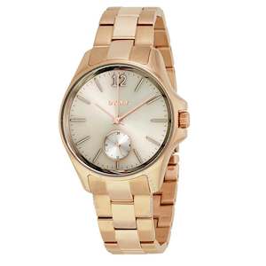 Branded Watches: DKNY Eldridge Grey Sunray Dial Rose Golf-tone Ladies Watch