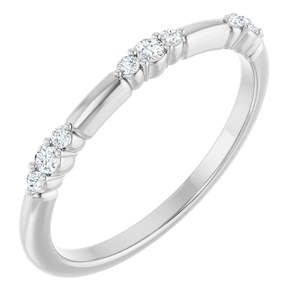 Lab Grown Diamonds: 14ct White Gold 1/8ct TW Lab-Grown Diamond Stackable Ring