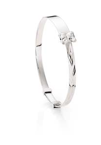 Sterling Silver Baby Teddy Expander Bangle