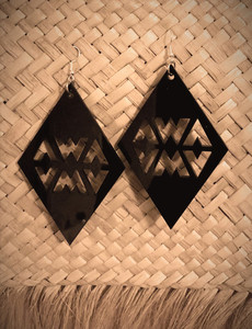 Black AWA Reflections earrings Kohu Design