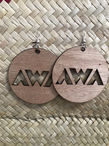 Products: Large Natural AWA Earrings Kohu Design