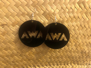 Products: Small Black AWA Earrings Kohu Design