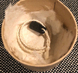 Small pākohe and muka pito tie Kohu Design