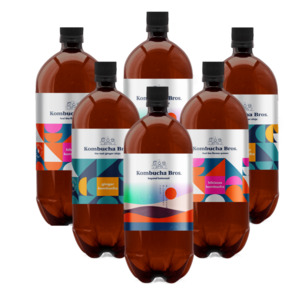 Products: Mix 6 PET 1.3L Non-Alc Bottles w/ YUZU - Kombucha Bros New Zealand