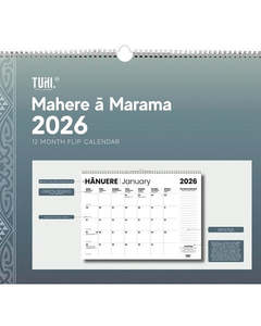 New Arrivals: Wall Calendar Month To View A2 2026 Bilingual English/Maori