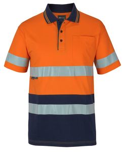 Hi Vis Polos: Hi Vis (D+N) S/S Cotton Polo