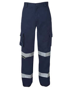 Workwear Shorts: Mercerised Multi Pocket Pant with Reflective Tape