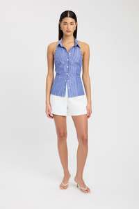 Sleeveless Work Tops: Harvey Halter Shirt