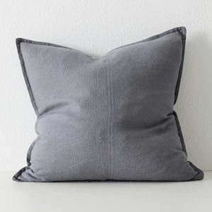 Weave: Como Linen Cushion - Smoke (50cm)