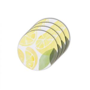 Davis Waddell: Sicily Lemon Round Coaster Set (4pc)