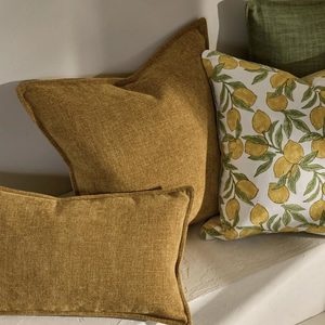 Mustard Yellow: Theo Ochre Cushion Cover (50cm)