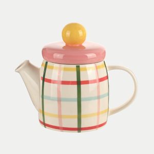 Mustard Yellow: Multi Check Teapot (800ml)
