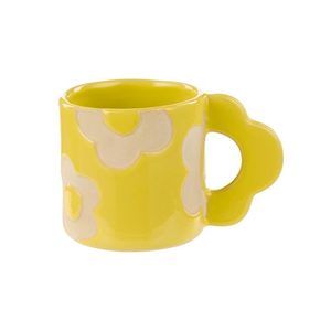 Mustard Yellow: Posey Flower Mug - Yellow