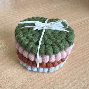 NZ Wool Coasters – Earthy Stack