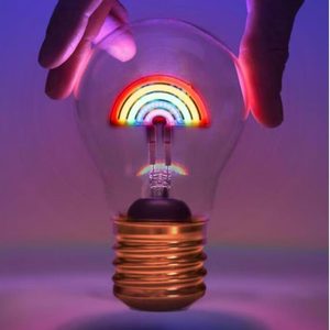 LED Filament Lightbulb Night Light (USB) - Rainbow