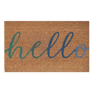 Urban: Hello Doormat - Blue/Green