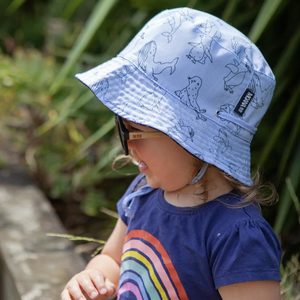 Hair Accessories: Kids Reversible Bucket Hat - Blue/Black