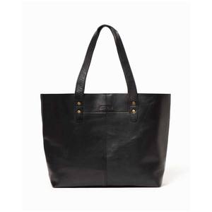 Stitch Hide: Leather Emma Tote Shoulder Bag - Black