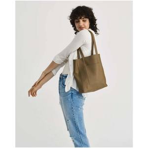 Stitch Hide: Leather Georgia Mini Tote Bag - Oak