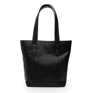 Leather Isabelle Tote Shoulder Bag - Black