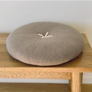 Sheepish Design: NZ Wool Cross Cushion - Fawn (40cm)