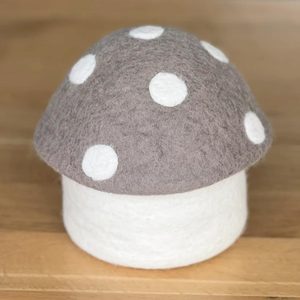NZ Wool Toadstool Storage Box - Medium Fawn