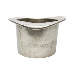 Barware: Aluminium Bowler Hat Wine Bucket - Raw Silver