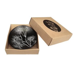 Small Porcelain Ti Kouka Bowl (10cm) - White On Black